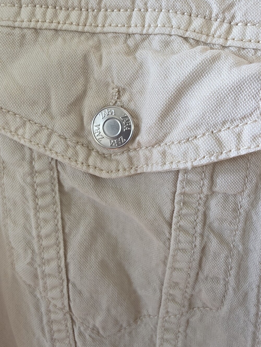 Zara Cream Color Utility Jumpsuit Size X-Small - Picture 8 of 13